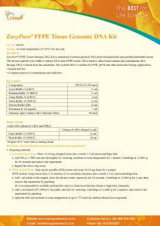 Набор EasyPure® FFPE Tissue Genomic DNA Kit для выделения ДНК из парафинизированных тканей, 50 реакций (арт. EE191-01)