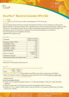 Набор EasyPure® Bacteria Genomic DNA Kit (with RNase A) для выделения геномной ДНК из бактерий, 50 реакций (арт. EE161-01)