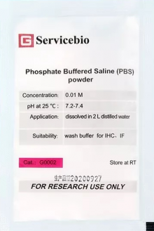 <i>(в наличии)</i> Буфер фосфатно-солевой PBS, в порошке, 0.01 М, pH 7.2-7.4 (арт. G0002-2L)