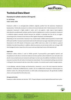 Канамицина сульфат раствор (50 мг/мл), 50 мл (арт. 2096ML050)