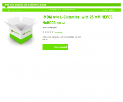 IMDM без L-глютамина, с 25 мМ HEPES, NaHCO3, 500 мл (арт. 5148ML500)