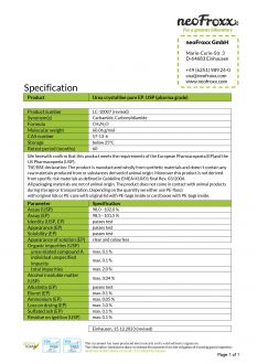Мочевина кристаллическая, pure EP, USP (pharma grade), 1 кг (арт.  LC-10007.5)