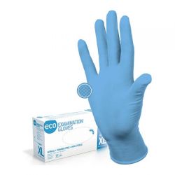 Перчатки нитриловые Heliomed ECO NITRILE голубые, 100 пар/упак. (арт. ECO-M , ECO-S)