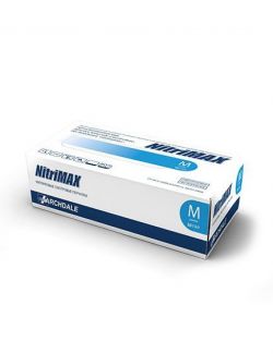 Перчатки диагностические (смотровые) NitriMax нитриловые неопудренные голубые, размер S (арт. 150S)