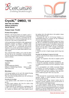 Среда для замораживания клеток CryoXL™ с сывороткой, ДМСО и феноловым красным, без антибиотиков, стерильно-фильтрованная, 50 мл (арт. TCL043-50ML)