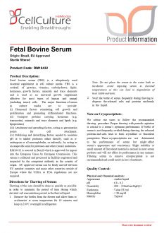Сыворотка эмбриональная бычья, Research Grade, стерильно-фильтрованная, 10х50 мл (арт. RM10432-10x50ML)